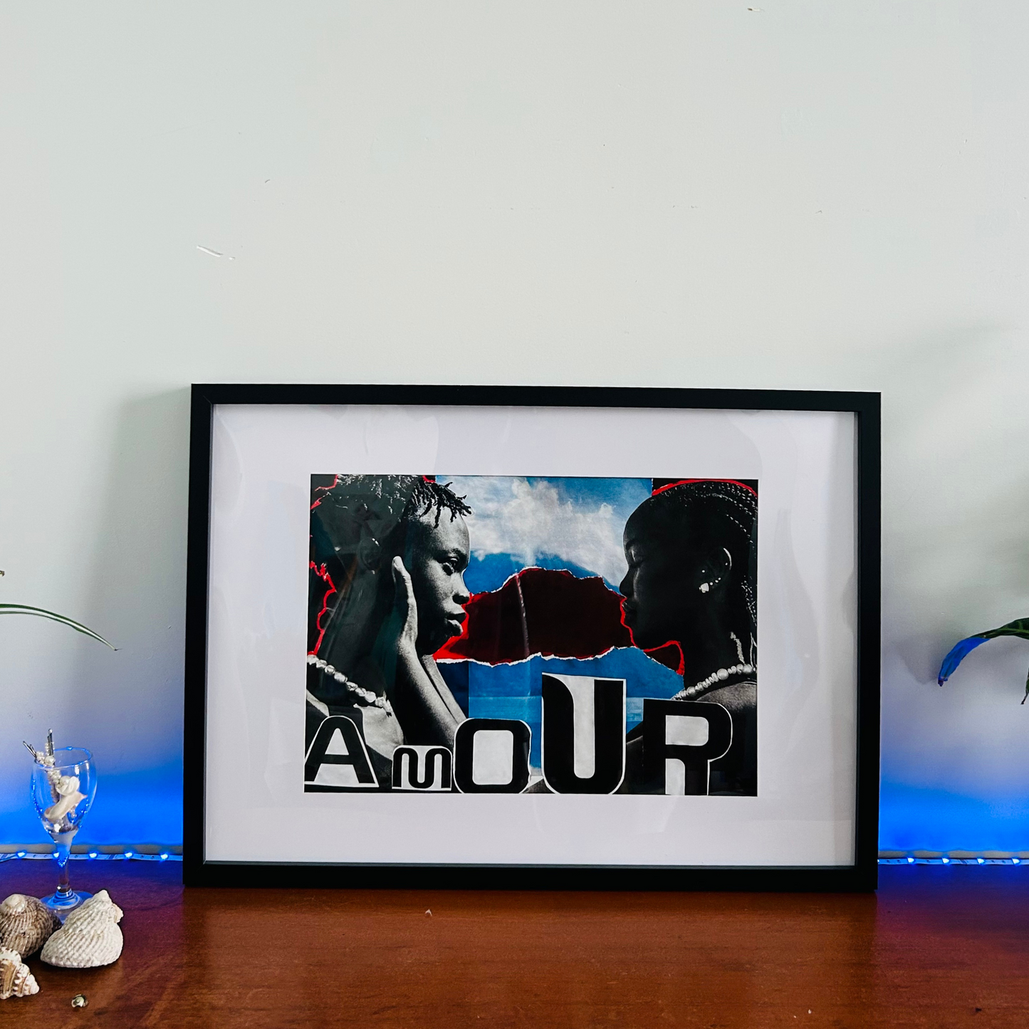 AMOUR - Soul Connection Collage Art Print