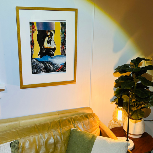 FALLING IN LOVE - Passionate Collage Art Print