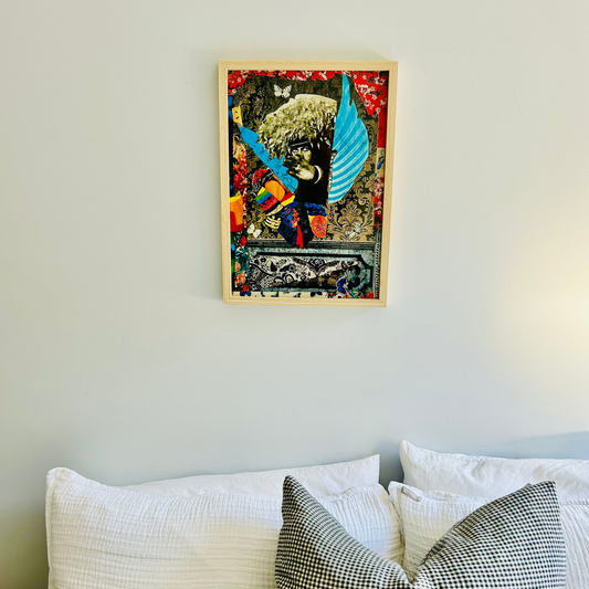 THE GUARDIAN ANGEL OF CHILDHOOD - Inner Child Collage Art Print