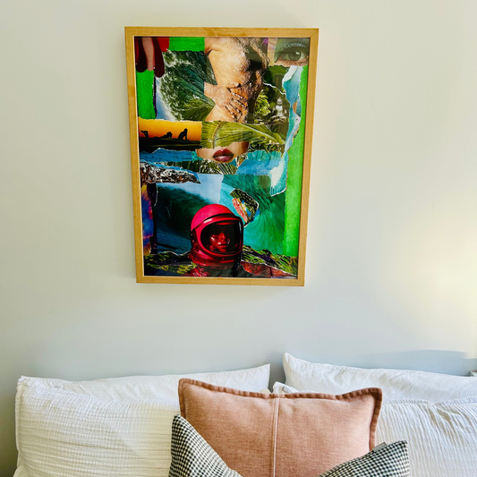 SUMMER VIBE - Surreal Collage Art Print for Free Spirits