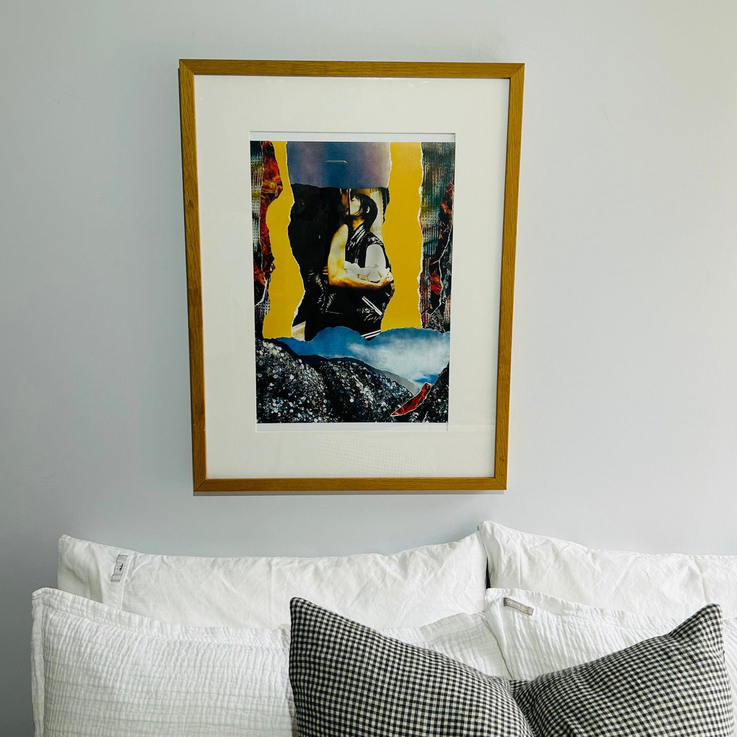 FALLING IN LOVE - Passionate Collage Art Print