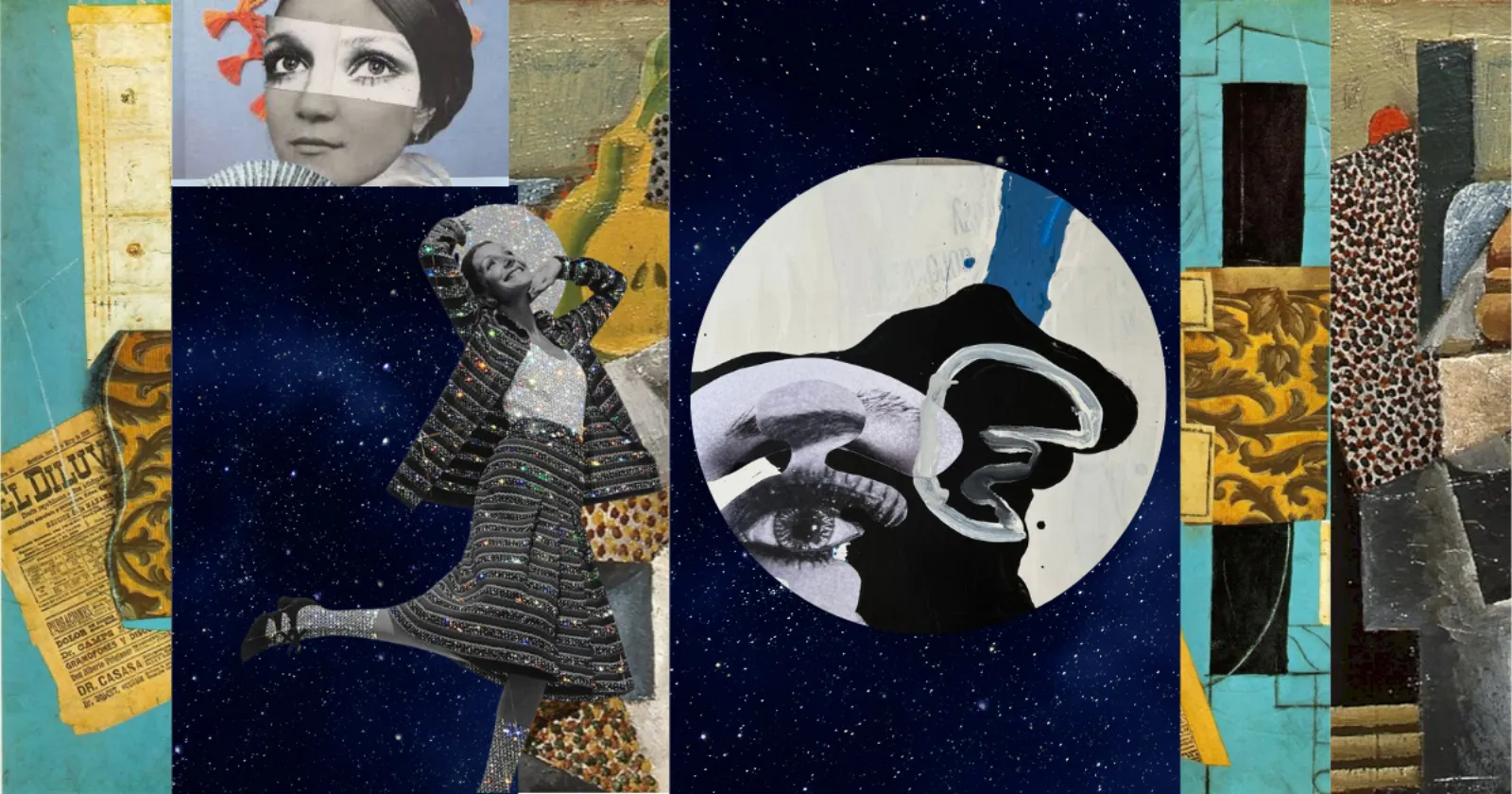 Modern digital collage art inspired by Picasso
