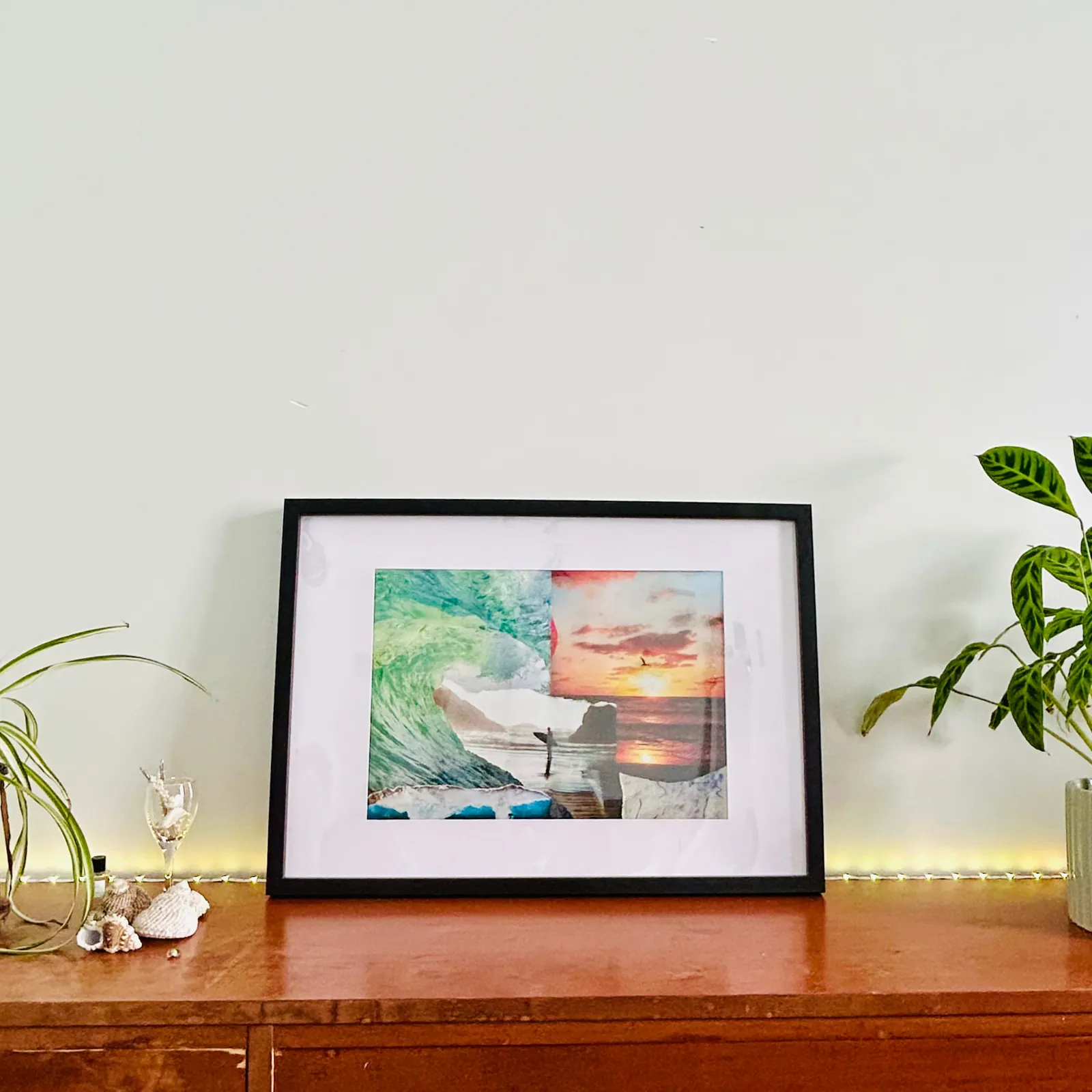 Byron Bay, Spiritual Ocean Collage Art Print