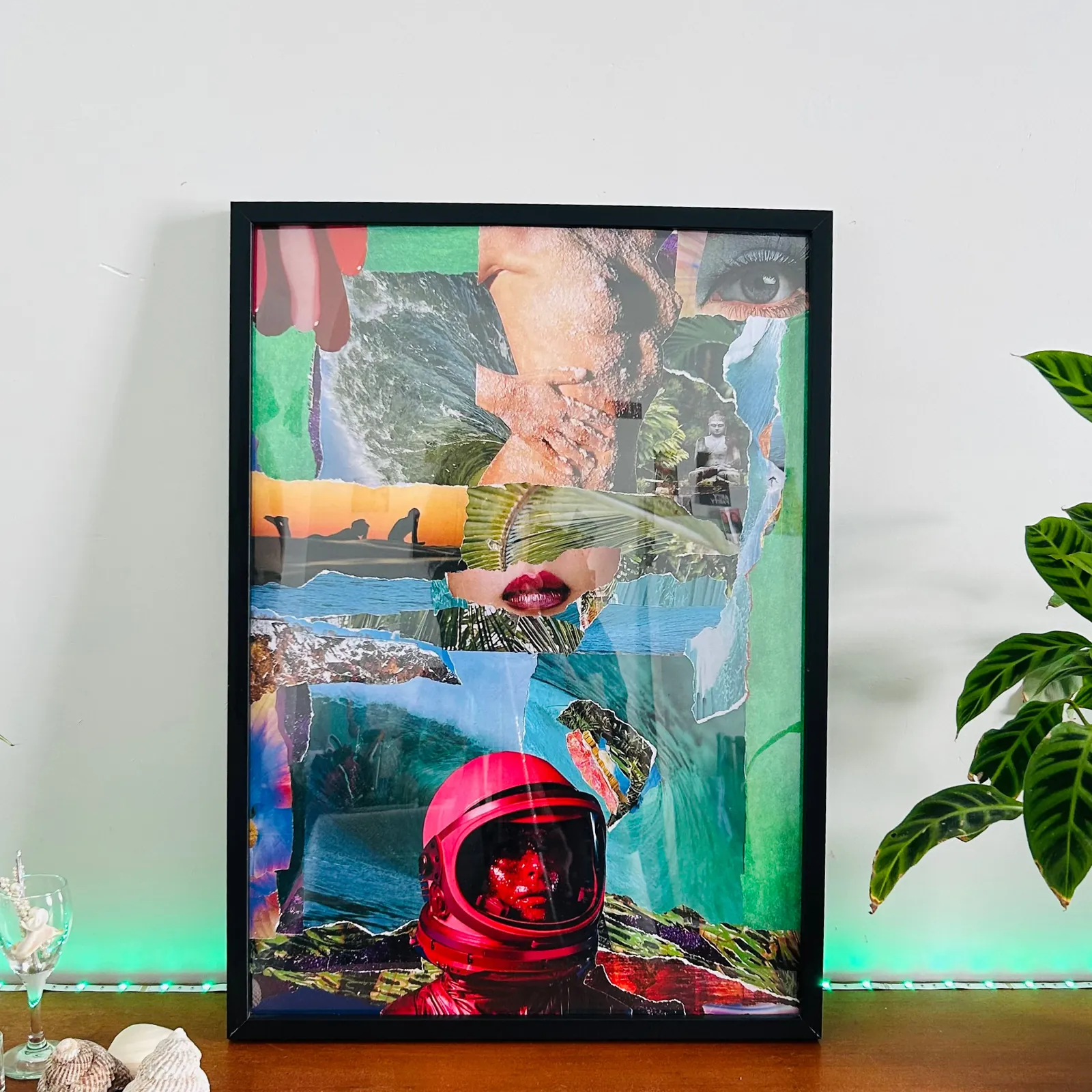 Summer Vibe, Surreal Collage Art Print for Free Spirits